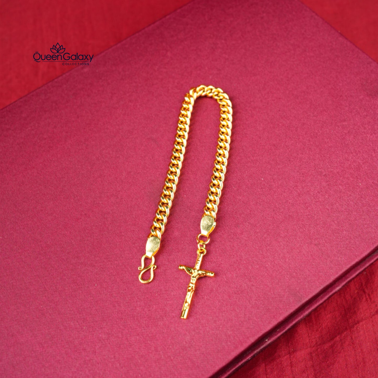Gold Plated Cross Bracelet