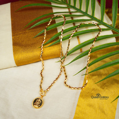 Gold Plated Chain With Lakshmi Devin Pendant