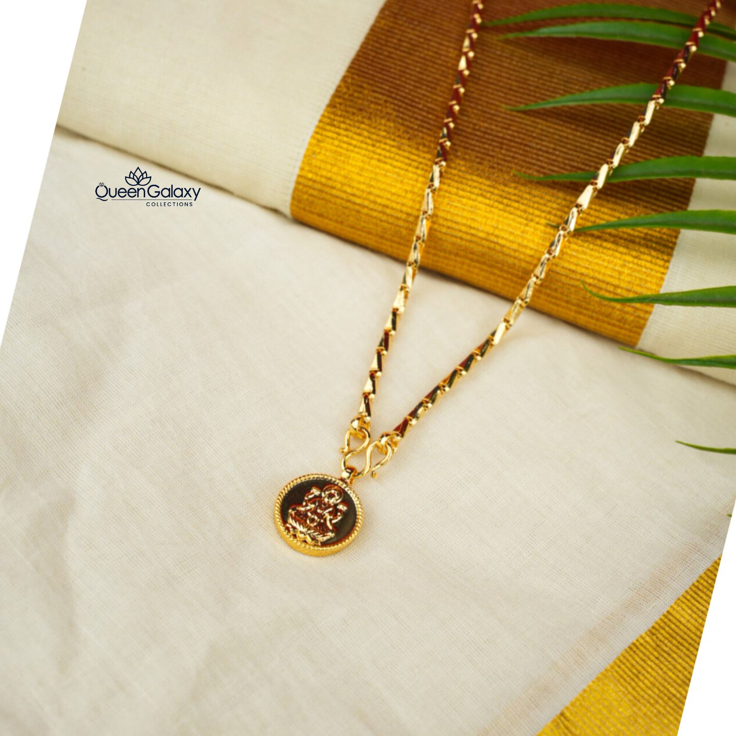 Gold Plated Chain With Lakshmi Devin Pendant