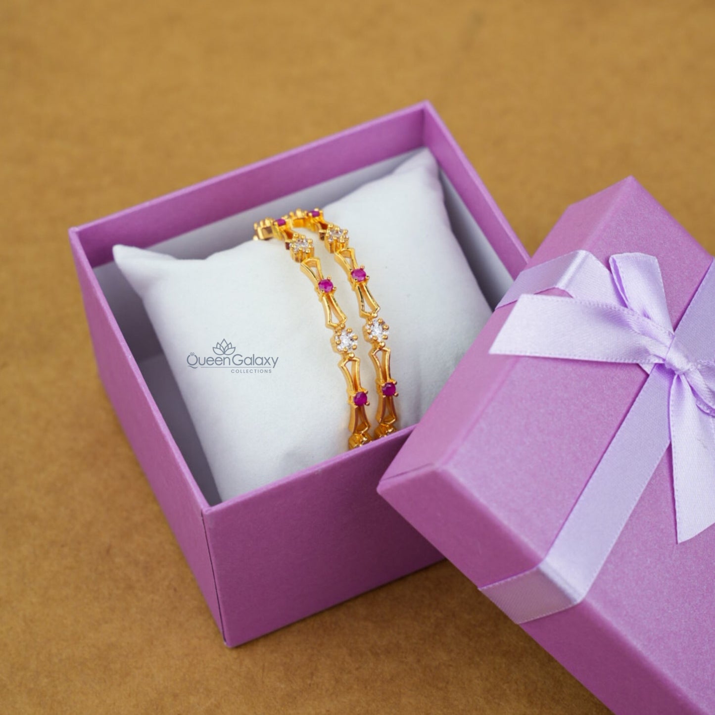 Gold Plated AD Stone Bangle