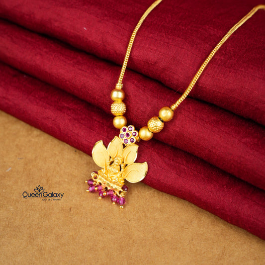 Gold Plated Lakshmi Necklace