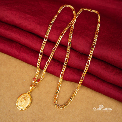 Gold Plated Chain With Krishna  Pendant