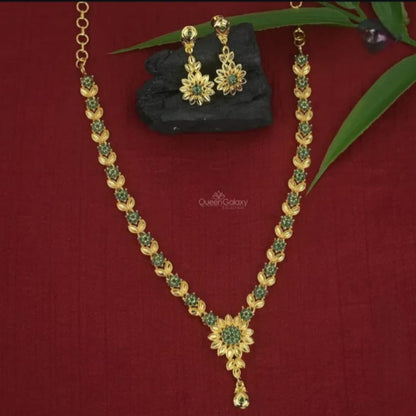 Gold Plated AD Stone Necklace