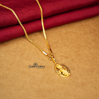 Gold Plated Chain With Krishna Pendant