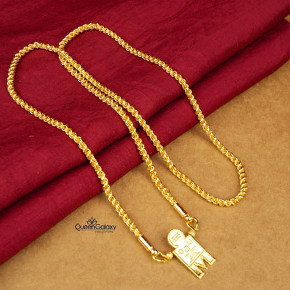 Gold Plated Chain With Thali