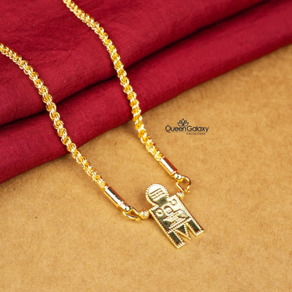 Gold Plated Chain With Thali
