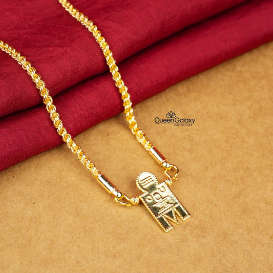 Gold Plated Chain With Thali
