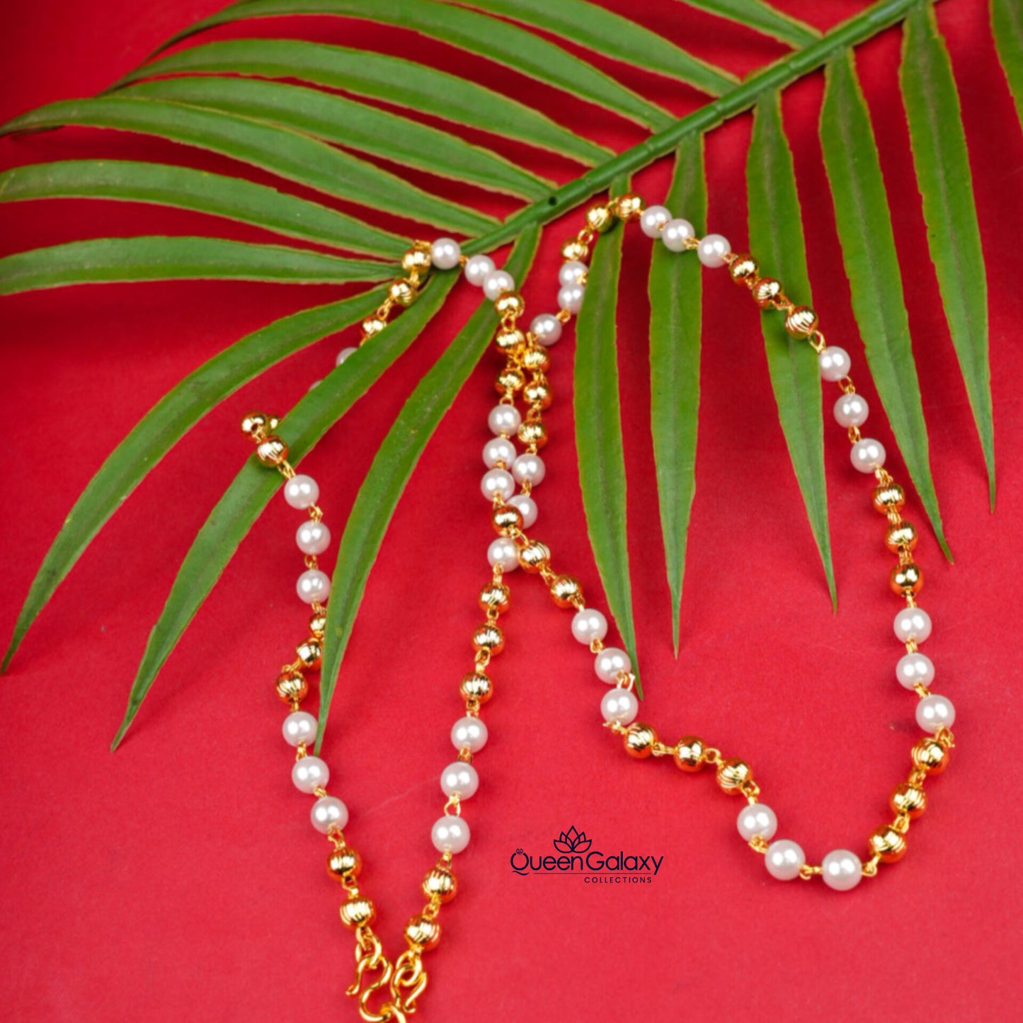 Gold Plated Pearl Chain