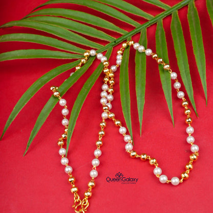 Gold Plated Pearl Chain