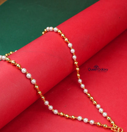 Gold Plated Pearl Chain