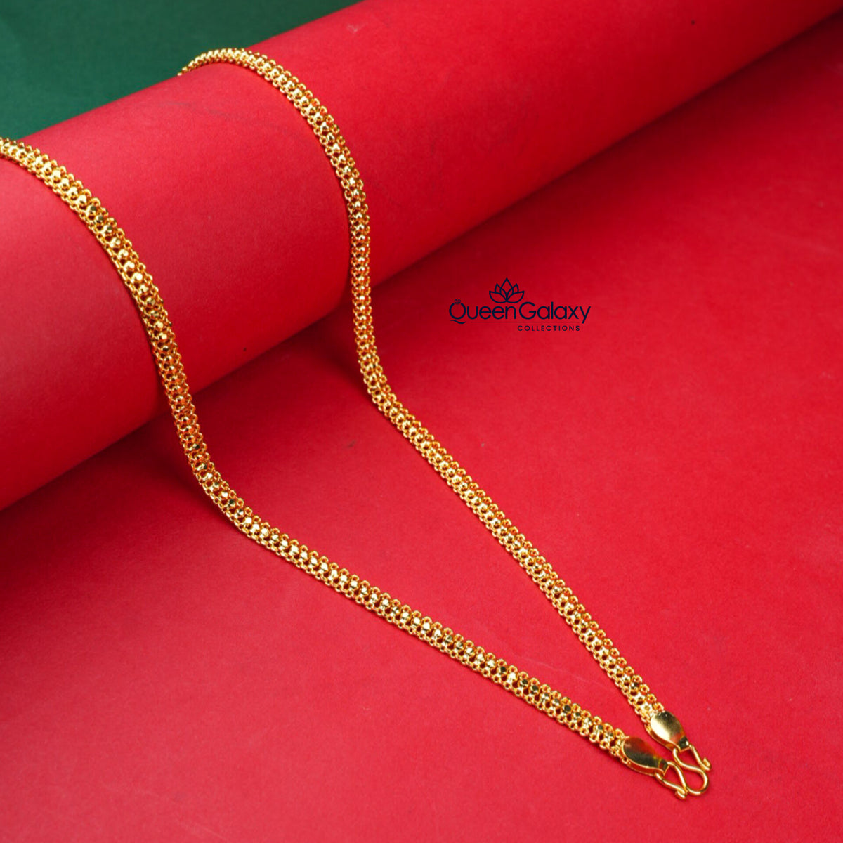 Gold Plated Flat Rail Chain