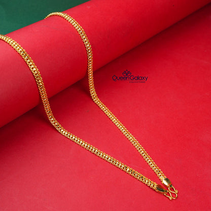 Gold Plated Flat Rail Chain