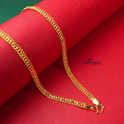 Gold Plated Flat Rail Chain