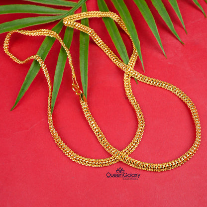 Gold Plated Flat Rail Chain