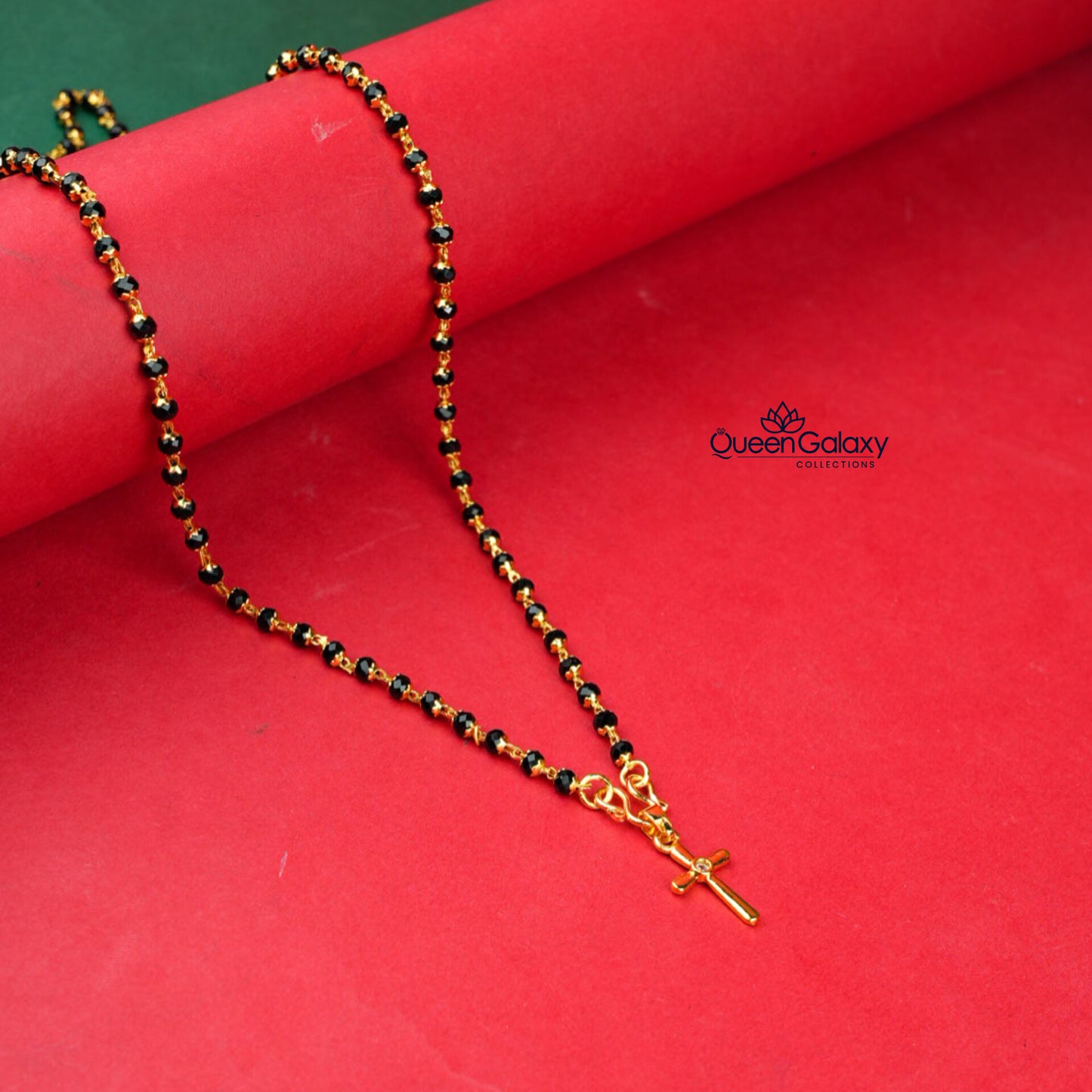 Gold Plated Karimani Chain With Cross