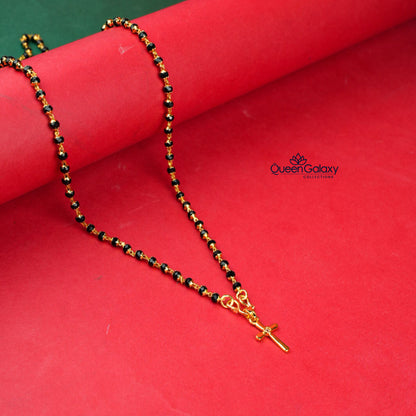 Gold Plated Karimani Chain With Cross