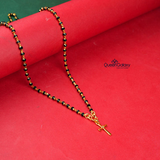 Gold Plated Karimani Chain With Cross