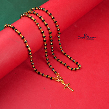 Gold Plated Karimani Chain With Cross