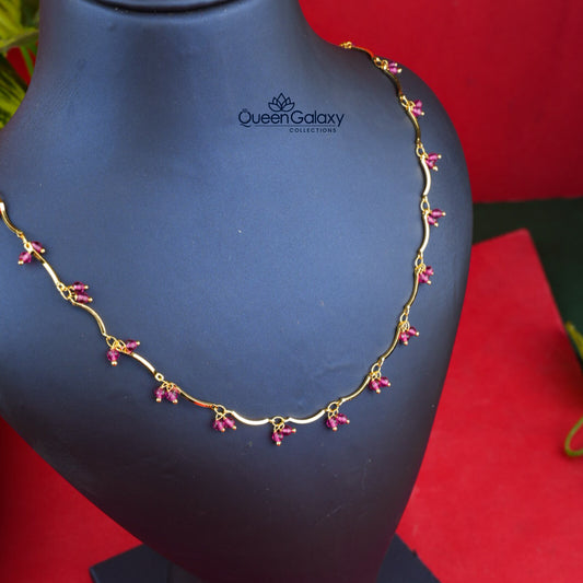 Gold Plated Crystal Bead Necklace
