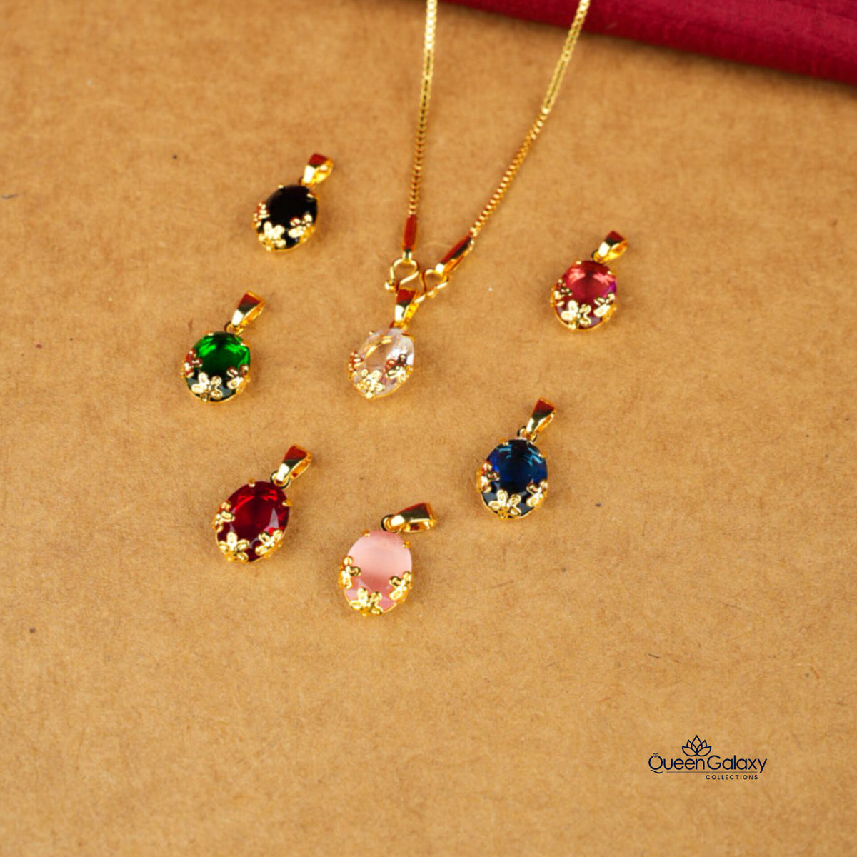 Gold Plated AD Stone Pendant