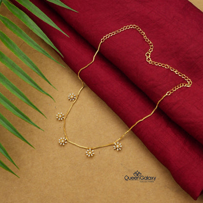 Gold Plated AD Stone Necklace