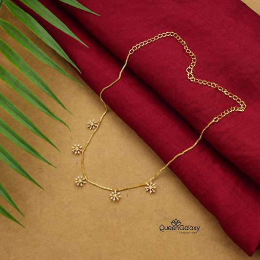 Gold Plated AD Stone Necklace
