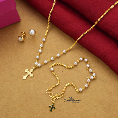 Gold Plated Pearl Combo Set