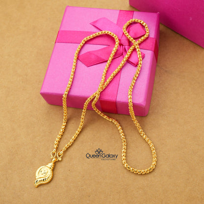 Gold Plated Chain With Thali