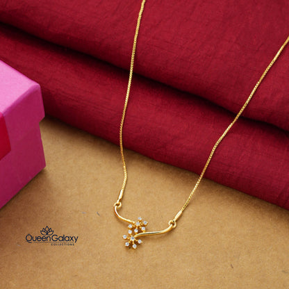 Gold Plated Diamond Look Necklace