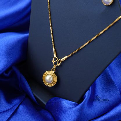 Gold Plated Pearl Combo Set
