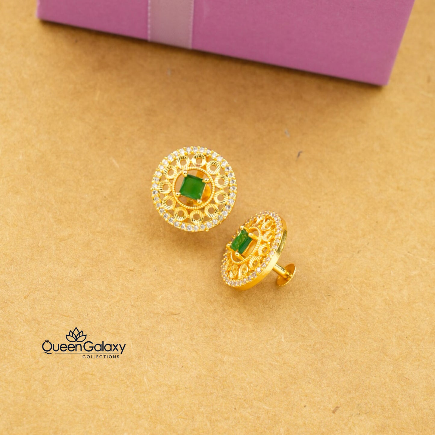 Gold Plated AD Stone Stud