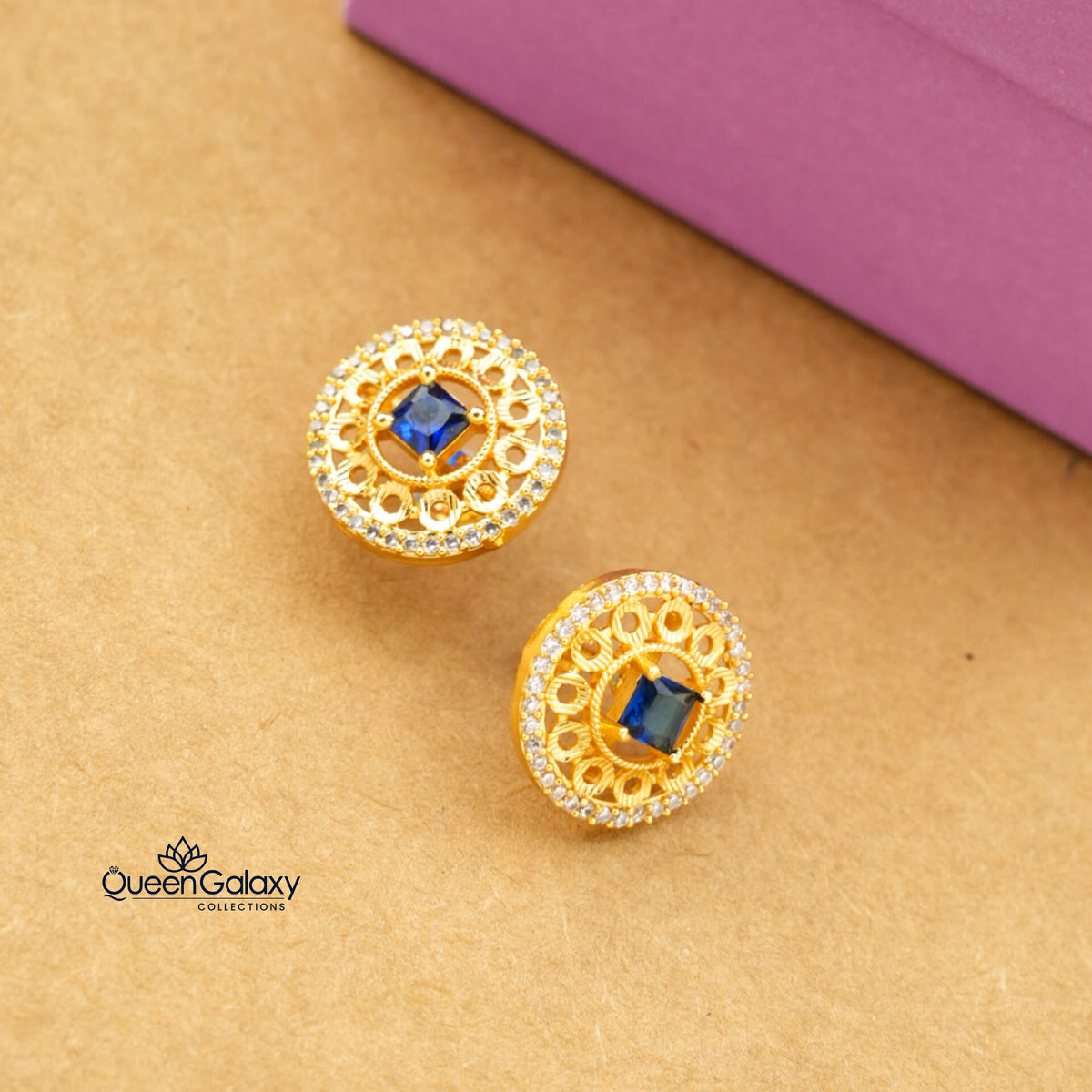 Gold Plated AD Stone Stud