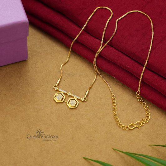 Gold Plated Diamond Look Necklace