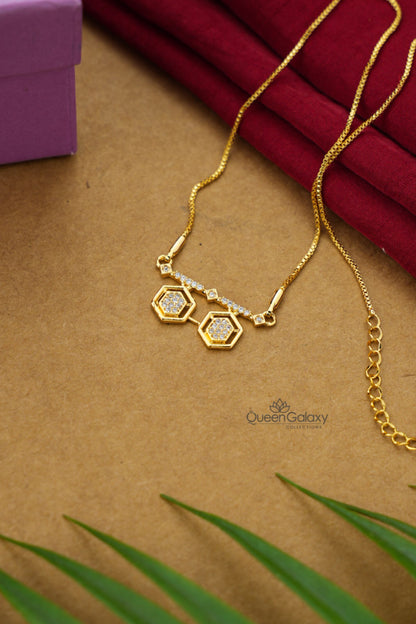Gold Plated Diamond Look Necklace