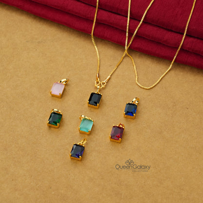 Gold Plated Soofi Pendant With Chain