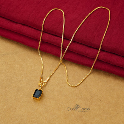 Gold Plated Soofi Pendant With Chain