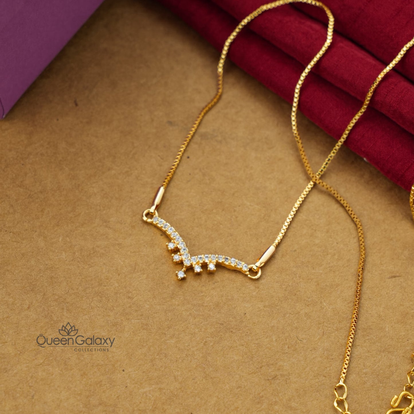 Gold Plated Diamond Look Necklace
