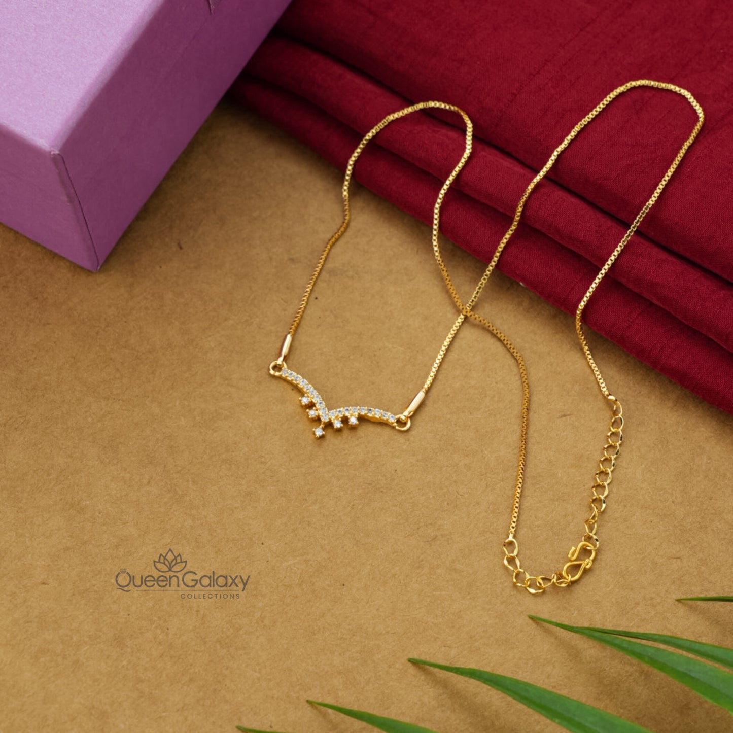 Gold Plated Diamond Look Necklace
