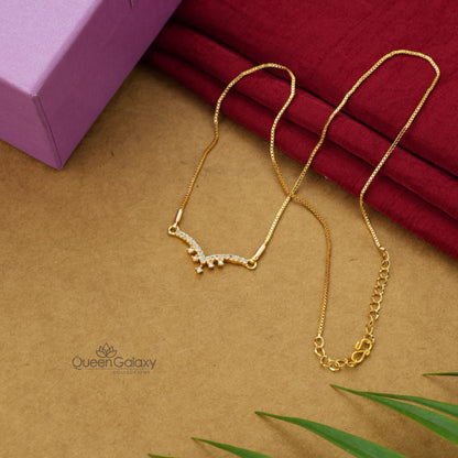 Gold Plated Diamond Look Necklace