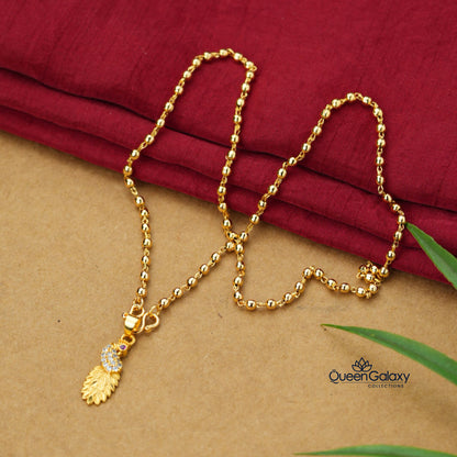 Gold Plated Manimala With Pendant