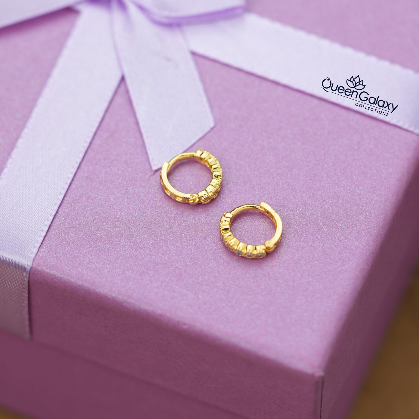 Gold Plated Ring Earring