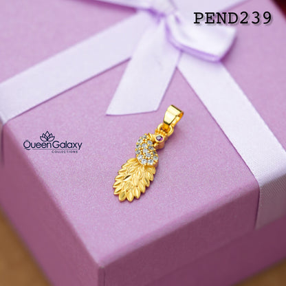 Gold Plated Peacock Pendant