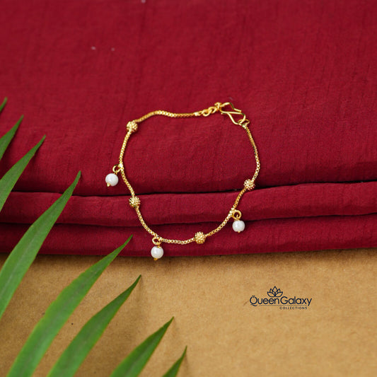 Gold Plated Pearl Bracelet