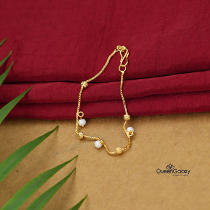 Gold Plated Pearl Bracelet
