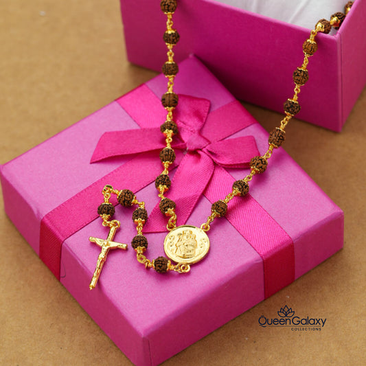Gold Plated Rudhraksham Rosary