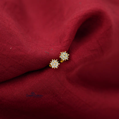 Gold Plated Diamond Look Stud