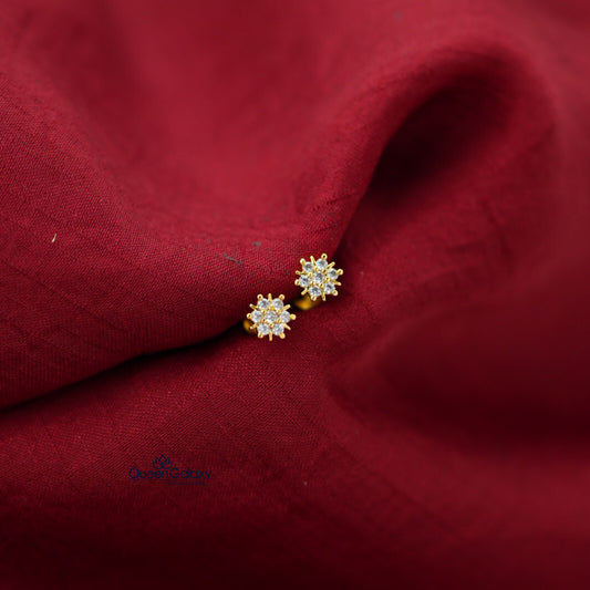 Gold Plated Diamond Look Stud