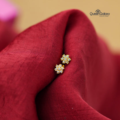 Gold Plated Diamond Look Stud