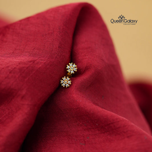 Gold Plated Diamond Look Stud