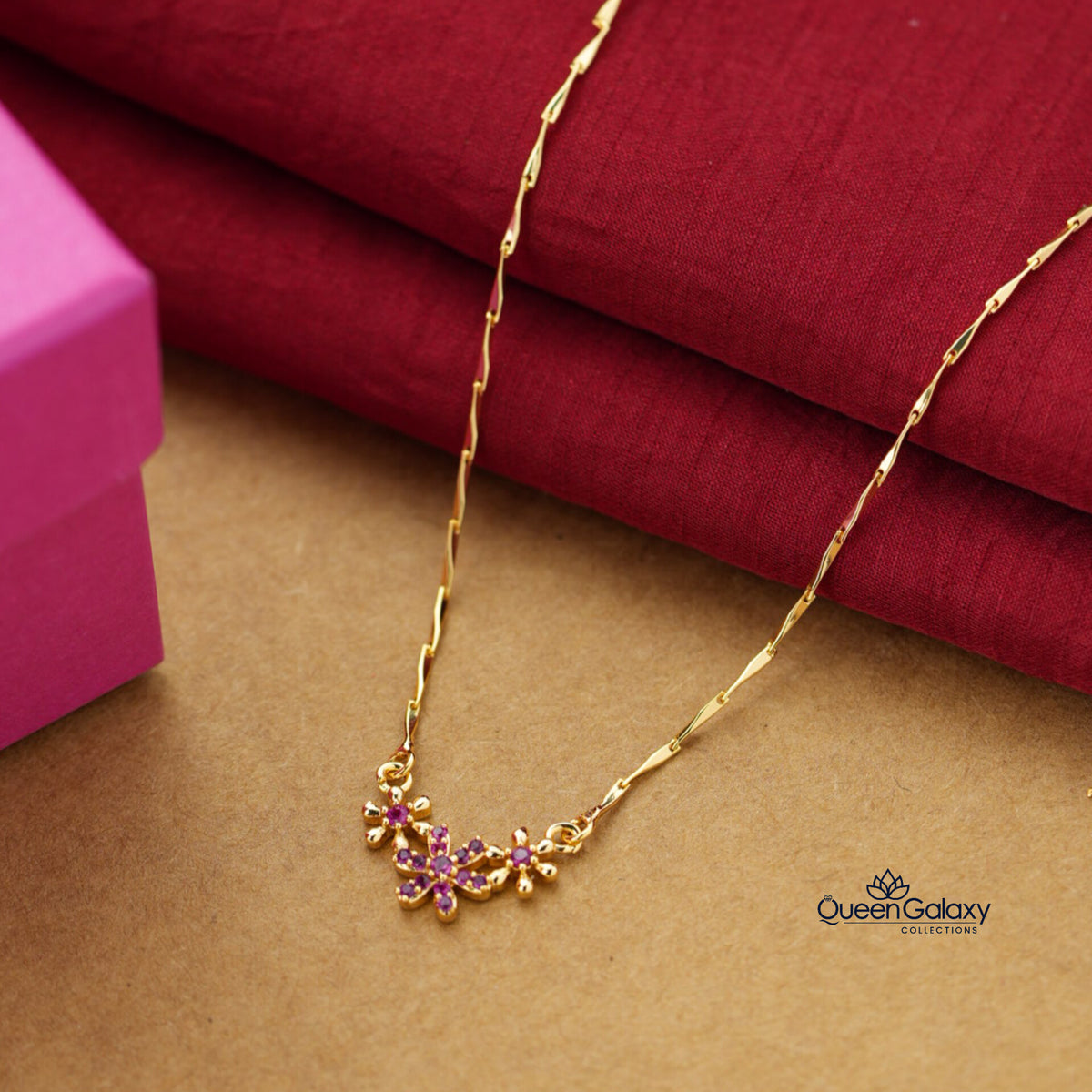 Gold Plated Diamond Replica Necklace